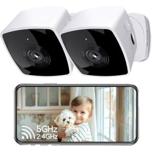 blurams Cameras for Home Security 5G&2.4G, 2K Security Camera Indoor, Pet Camera with Phone App, Indoor Camera w/AI Motion Detection, 2-Way Audio, Compatible with Alexa&Google Home Assistant