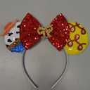 Mouse Ears, Shiny Sequin Bow Mouse Ears Headbands for Adult Women Girls Christmas Birthday Party