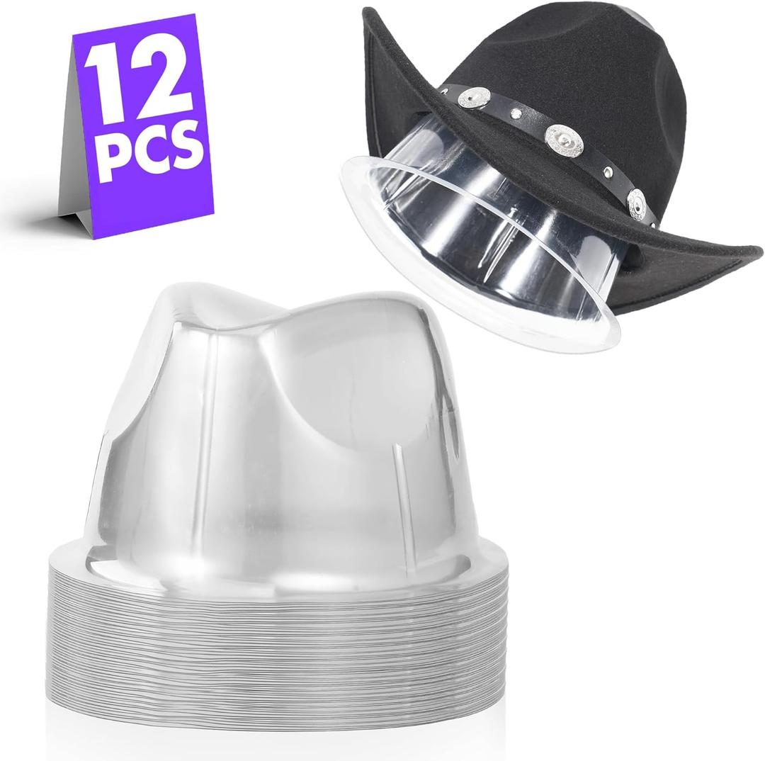 12 Pcs Hat Shaper For Caps Plastic Hat Display Stand For Multiple Hats With Shaping Inserts And Tabletop Cap Holder - Perfect For Beanies, Fedora Hats Bucket Hats Forms, Blocks, Heads Reshaper Moldes