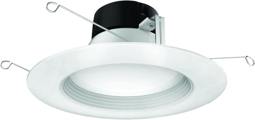 Satco S11840 LED Low-Profile Gimbal Downlight, CCT Selectable 2700K/3000K/ 3500K/4000K/5000K, 4 Inches, White
