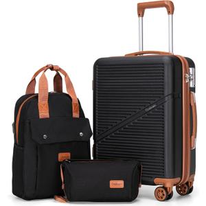 Cosbarn Carry On Luggage 22x14x9 Airline Approved, 20 Inch Carry on Suitcases with Wheels, ABS Lightweight Carry-on Luggage, Travel Suitcase Set with Wheels and TSA Lock