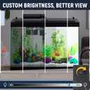 LED Aquarium Hood, White Lights, Fits 24" Framed Aquariums, Black