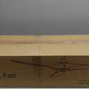 Haipeel 60" Wood Ceiling Fan no Light, 60 Inch Ceiling Fans without Lights with Remote Control, Indoor Outdoor Ceiling Fan no Light for Rustic Porch Propeller 3 Blade, ETL Quiet DC Motor, Bronze Gray