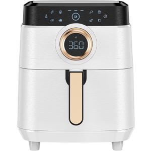 Air Fryer, ALLCOOL Airfryer Oven 8QT Large 1700W 8-in-1 with Touch Screen Air Fryers Dishwasher Safe Nonstick Basket Freidora de Aire 36 Recipes BPA & PFOA Free White