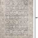 Loloi Amber Lewis Alie Collection ALE-05 Charcoal/Beige 5'-3'' x 7'-9'', .13'' Pile Height, Area Rug