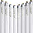 8 Pack 21 Inch T5 Fluorescent Light Bulb 13 Watt F13T5/WW Compatible with Sylvania Satco Philips GE Under Cabinet Tube Light Warm White 800 Lumen G5 Base 8 Count