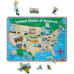 Melissa & Doug USA Map Wooden Puzzle (45 pcs)
