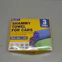 3 Pack Premium Chamois Towel for Car, 26”x17” Shammy Cloth for Car Drying, Super Absorbent Shammy Towel for Car, Reusable Soft Car Drying Towels