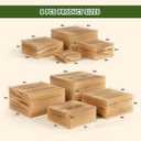 8-Pack Pine Wood Buffet Risers, Multi-Size Nesting Cube Food Display Stands for Buffet Table & Catering, Hollow Bottoms Food Risers for Multi-Level Buffet Presentation