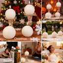 3 in Soy Ball Candles,4 Pack Hand-Poured Natural Soybean Wax Round Pillar Candles,Elegant White Candles-26H Long Burning Time,Dripless,Unscented,Smokeless Candles Dinner Table,for Wedding,Home Decor