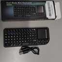 Mini Keyboard with Touchpad, Mini Bluetooth Keyboard, 2.4G Ultra-Thin Handheld Wireless Portable, Suitable for PC/Tablet/TV/Smartphone, Suitable for Travel, Office and Home UseRechargeable