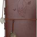 Photo Album 4x6 160 Photos, Leather Photo Albums with Writing Space With 30 Writing Paper, Travel Family Wedding Kids Graduation Ultrasound Baby Picture Album Scrapbook Photo Album (holding hands)