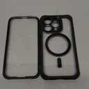 ESR for iPhone 15 Pro Case, Compatible with MagSafe, Full-Body Military-Grade Drop Proof Case for iPhone 15 Pro with Built-in 9H+ Tempered Glass Screen Protector, Clear Black