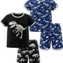 HONGTEYA Cotton Toddler Boys Clothes Kids Outfits Short Sleeve Set For 2-7T
