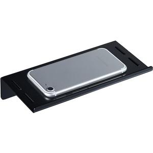 Aothpher Wall Mounted Carbon Steel Bathroom Toilet Phone Holder Shelf, Matte Black