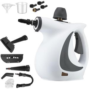 Handheld Pressurized Steam Cleaner with 12 pcs Accessories, Portable Steamer for Cleaning, Steam Cleaner for Home Use, Steamer for Cleaning Car, Furniture, Floor, Upholstery, Grout and Tile, Deep Gray