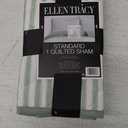 Ellen Tracy Quilt King Sham Green Stripe