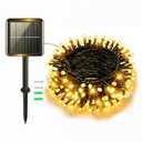 cshare String Lights Outdoor Waterproof 9.8ft 30 LED, Warm White Fairy Lights Battery Operated（Not Included） with Timer Clear Wire for Indoor & Outdoor Decorations Garland 2 Packs