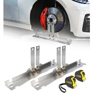 Upgraded Wheel Alignment Tool with Connection Sheet, Heavy Duty Stainless Steel Toe Alignment Tool Plates with Tape Measures for Car, Truck, SUV