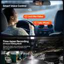 FOCUWAY 4K Front and Rear Dash Cam: Fast 5GHz WiFi & Hands-Free Voice Control, Compact Hidden Design, 24/7 Parking Mode Recording, Supercapacitor & Type-C, Free 64GB Card, Super Night Vision