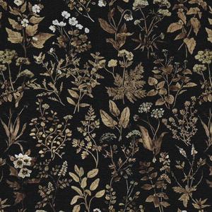 Dimoon 393"x17.3" Peel and Stick Wallpaper Contact Paper Black/Golden Floral Wallpaper Dark Floral Wall Paper Removable Vintage Self Adhesive Waterproof for Bathroom Shelf Moody Vinyl Roll Embossed