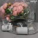 6 Sets Artificial Peonies Flower Peony Bouquet with Galvanized Metal Pot Silk Fake Peonies Faux Flower Arrangements for Wedding Table Centerpiece Party Home Room (Pink)
