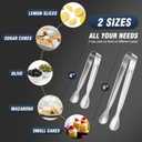 11PCS Ice Tongs Mini Sugar Tong - 2 Sizes 6 & 4 Inch Stainless Steel Small Serving Tongs, Small Kitchen Tiny Tong for Appetizers,Tea Party, Coffee Bar, Desserts (Silver)