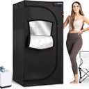 Portable Sauna Steam Tent - Full Size Home Personal Sauna Box with 3-Liter 1000W Generator, Includes Folding Chair, 9 Heat Levels