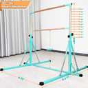FC FUNCHEER Gymnastics Bar for Kids Ages 3-15, 35" to 60" Adjustable Height, 4FT Wide Base - Professional Kip Bar with 360 Stability & Fiberglass Crossbar, Easy Fold&Solid Design for Home Training