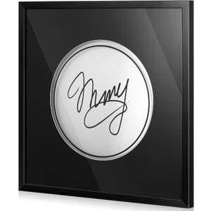 Silipull Drum Head Display Frame Wall Mount Wooden Drum Head Display Case Cabinet W/98% UV Acrylic Door Lockable Rack Storage Shadow Box for Collection Musician Collector Memorabilia(14" Drumhead)