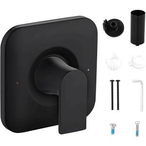 Shower Handle Replacement for Moen T2471BL Genta LX Posi-Temp Valve Trim Kit, Fits 2510 2520 2570 2590 Valves, Matte Black Shower Trim Kit Shower Lever Handle (Valve Not Included)