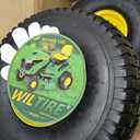 15x6.00-6 Tire and Wheel Assembly (2 Pack),Replacement Riding Lawn Mower Front Tires - With 3" Centered Hub and 3/4" Bushings (Extra 5/8" Bushings), 15x6.00-6 Pneumatic