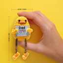 3 x Emotional Support Duck Positive Crochet Animals Fathers Day Birthday Gifts for Dad Men from Daughter Wife Son Stocking Stuffers Love Dad Office Desk Decor Encouragement