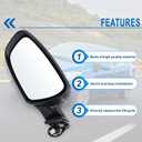 Left Driver side Mirror Compatible with 2014 2015 2016 Kia Forte with Manual Folding power glass Heated Black Replace# KI1320181(5 Pins)