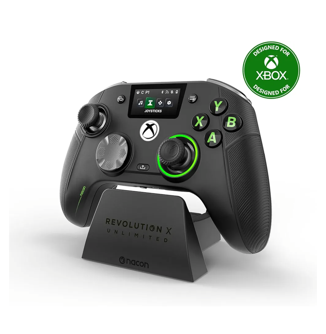 NACON Revolution X Unlimited Advanced Precision Controller Officially Licensed for Xbox Series X | S, Xbox One, Windows 10/11 PC & Android - Wired and Wireless - Charging Station