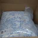 Laura Ashley- Twin Comforter Set, Cotton Reversible Bedding Set with Matching Sham(s), Farmhouse Home Dcor (Bedford Blue, Twin)