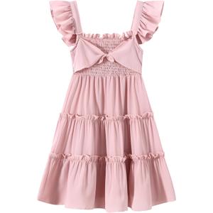 Girls Summer Dresses Sleeveless A-Line Tiered Dress Tween Girl Sundress 4-12Y Girls Summer Dresses Sleeveless A-Line Tiered Dress Tween Girl Sundress 4-12Y