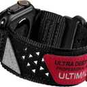 ULTIMAL Compatible witch Apple Watch 3/2/1 Series 11/10/9/8/7/6/5/4/SE/SE2/SE3,Nylon Stars-Stripes Flag Woven Strap for men 49mm 46mm 45mm 44mm (Black)