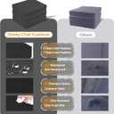 Dmsky Patio Chair Cushion,19 x 19 x 3.7 Inch Outdoor Chair Cushions for Patio Furniture,Waterproof Seat Cushions with Ties, Garden Sofa Couch Chair Pads with Handle Set of 2(Gray)