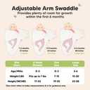 3-Pack Organic Baby Swaddle Sleep Sacks - Swaddles for Newborns, Infant 0-3 Months, Baby Girls, Boys, Soft & Snug Newborn Sleep Sack, Nursery Swaddling Blankets (Lil Fawn, OS)