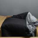 iweepet Fluffy 3.7 inch Thickened Orthopedic Dog Beds for Extra Large Dogs, Supportive Dog Sofa Bed with 28D EggCrate Foam, Removable Washable Cover, Waterproof Lining, Cozy Oval Design,Grey