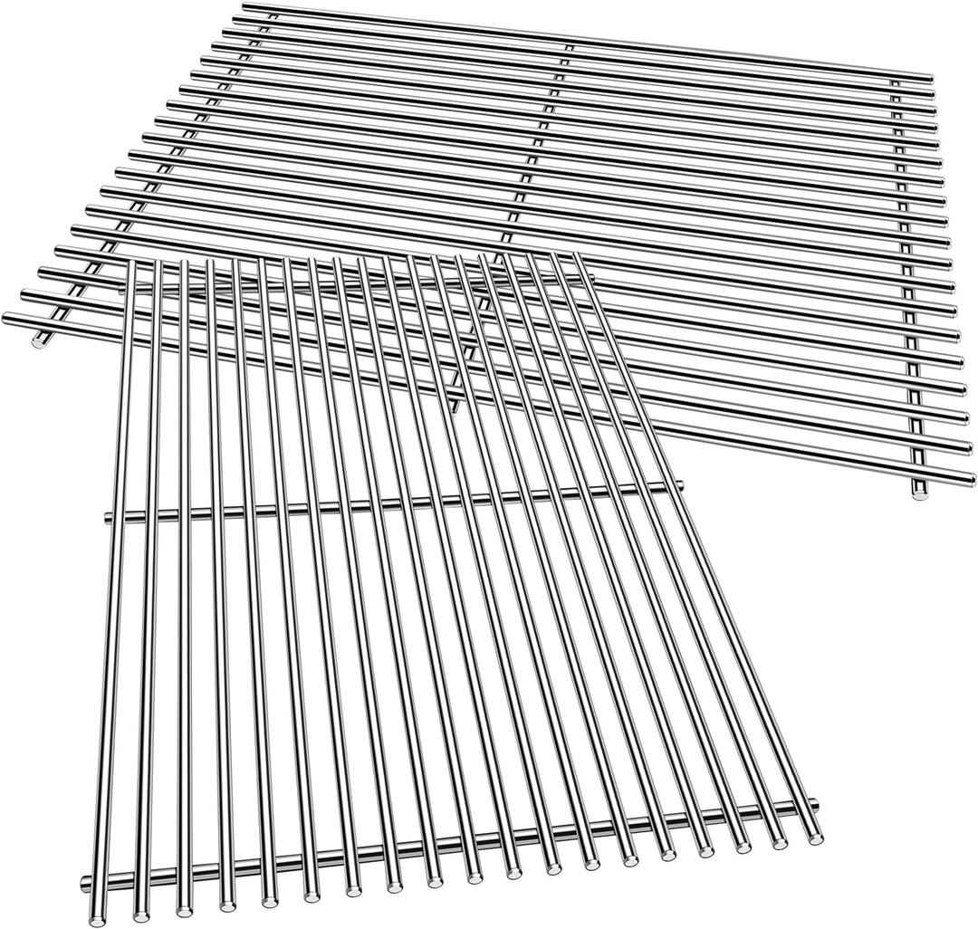 18 7/8" SUS304 9mm Cooking Grates for Weber Genesis II Grill Parts E&S 310 315 320 325 340, 2 Pack 66095 Grill Parts for Weber Grill Grate Genesis II LX 300 Series 18 7/8" SUS304 9mm Cooking Grates for Weber Genesis II Grill Parts E&S 310 315 320 325 340, 2 Pack 66095 Grill Parts for Weber Grill Grate Genesis II LX 300 Series