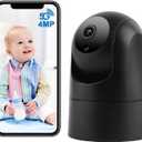 4MP Indoor Cameras for Home Security, 2.4/5G WiFi Baby/Dog Monitor with Phone APP, Auto Tracking, Human Motion Detection, Night Vision, 2 Way Audio, IP Camera Work with Alexa & Google Home (Black)
