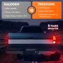 LED Tail Light for Ford F150 1997-2003, F150 Heritage 2004, F250 Light Duty (7 Lug Nut) 1997-1999, F250 F350 F450 F550 Super Duty 1999-2007, Rear Taillight Assembly, F85Z13404CA, FO2800117, FO2801117