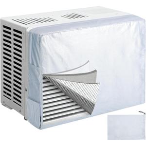 Insulated Window AC Cover for Inside with Side Pockets Blocks Drafts & Helps Save Energy | Waterproof, Machine Washable AC Unit Cover with Storage Bag (XL: 28*20*3.5inch)