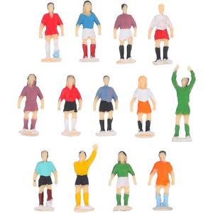 COHEALI 26 Pcs Mini Football Player Figure Model Set Simulation Character Desktop Decor Football Action Figures for Home Office 0.86X0.39X0.39 Inch Collectible Figurines