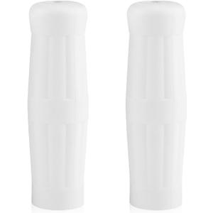 1"-7/8" Rubber Motorcycle Handlebar Hand Grips, Universal Antiskid Handlebars Vintage Classic Handlebar Hand Grips Bar, Coke Bottle Design(White)