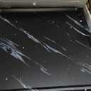 Square Nesting Coffee Table Set of 2, 23.6"+19.7" Nesting Tables,Small Square Coffee Table with Fluted,Center Table for Living Room Bedroom Office Balcony Yard (Black)