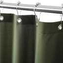 Felisa Dark Army Green Fabric Shower Curtain Liner with 6 Magnets,72 x 72 inch Hotel Quality & Soft Cloth Shower Curtain,Washable Shower Curtain for Bathroom