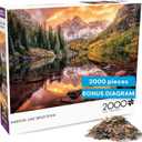 Buffalo Games - Maroon Lake Reflections - Joshua Snow - 2000 Piece Jigsaw Puzzle for Adults - Scenic Nature Puzzle, Challenging Mountain Landscape, Bonus Poster Included, Finished Size 38.50 x 26.50, Large